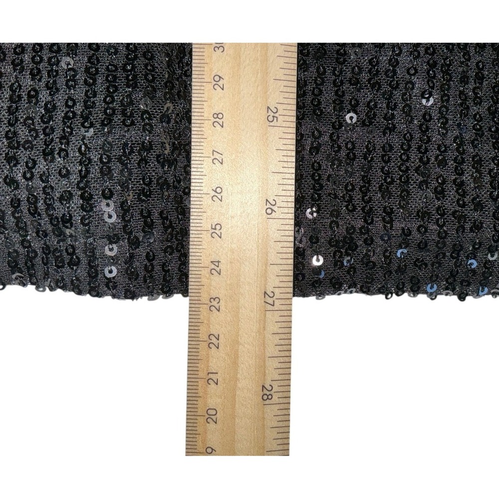 Black Sequin Cami Tank Sz L Racerback Party Club Going Out Indie Sleaze Glam - Picture 6 of 9